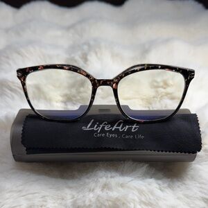 LifeArt Tortoise Shell Blue Light Blocking Glasses No Correction